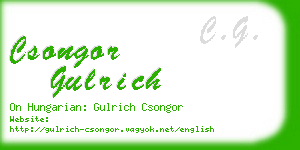 csongor gulrich business card